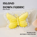 Green Elegant Butterfly Lace Throw Pillow 60x45cm Soft Decorative Cushion for Sofa Bedroom Office and Car Comfort Backrest Accessory