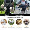 Black Multi-Functional Dog Carrier Backpack and Lift Harness for Hiking and Outdoor Use, Adjustable Breathable Pet Support Sling for Senior or Injured Large Dogs(Size: S)