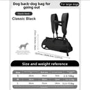 Black Multi-Functional Dog Carrier Backpack and Lift Harness for Hiking and Outdoor Use, Adjustable Breathable Pet Support Sling for Senior or Injured Large Dogs(Size: S)