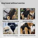 Black Multi-Functional Dog Carrier Backpack and Lift Harness for Hiking and Outdoor Use, Adjustable Breathable Pet Support Sling for Senior or Injured Large Dogs(Size: M)