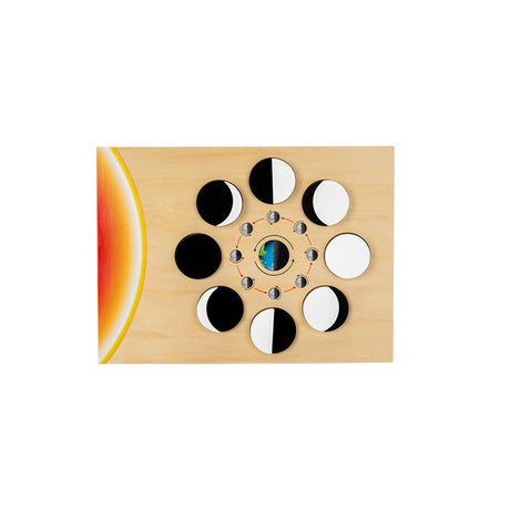 Lunar phase change 0.45 Educational Wooden Cognitive Matching Puzzle Toy for Kids Early Learning and Fine Motor Skill Development, Durable Preschool Accessory