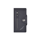 Black Vintage Men's Long Wallet Slim PU Leather Clutch with Multi Card Slots and External Zipper Pocket, Large Capacity Fashion Purse for Daily Use