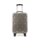 Grey 20 Inch Foldable Carry-on Suitcase with 360 Spinner Wheels and Combination Lock, Lightweight Space Saving Hard Shell Luggage for Australian Travel