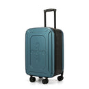 Blue 20 Inch Foldable Carry-on Suitcase Ultra Lightweight 2.1kg Hard Shell Luggage with 360 Spinner Wheels and Combination Lock for Australian Travel
