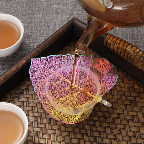 5-PCS Golden 304 Stainless Steel Bodhi Leaf Tea Strainer Creative Fine Mesh Tea Filter Infuser for Loose Leaf Tea Australian Home Tea Set Accessory