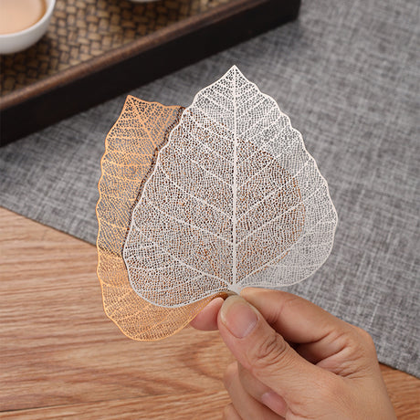 5-PCS Iridescent 304 Stainless Steel Bodhi Leaf Tea Strainer Creative Fine Mesh Tea Filter Infuser for Loose Leaf Tea Australian Home Tea Set Accessory