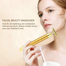 Sliver Electric T-Shape Facial Massage Bar Waterproof Gold Tone Beauty Roller for Daily Skincare and High Frequency Vibration