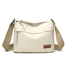 White Women Lightweight Nylon Crossbody Bag with Multiple Pockets Compact Shoulder Bag for Travel and Daily Essentials in Australia