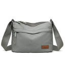 Grey Women Lightweight Nylon Crossbody Bag with Multiple Pockets Compact Shoulder Bag for Travel and Daily Essentials in Australia