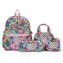 Pattern KT 4-Piece Large Capacity School Backpack Set for Primary Students Years 3-6 Durable Nylon Lightweight Rucksack with Handbag for Daily Australian School Life