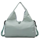 Apple green Women Large Capacity Yoga Gym Bag with Shoe Compartment and Mat Strap Water Resistant Travel Duffel Lightweight Tote for Fitness and Weekend Trips