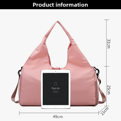 Apple green Women Large Capacity Yoga Gym Bag with Shoe Compartment and Mat Strap Water Resistant Travel Duffel Lightweight Tote for Fitness and Weekend Trips