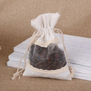 White 10 Pack Linen Canvas Drawstring Gift Bags with Lace Trim and Mesh Window 10x14cm Elegant Pouches for Jewelry Wedding Favours and Sachets