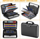 Black Fireproof EVA Hard-Shell File Organizer Briefcase with Combination Lock Waterproof Accordion Document Storage Bag for Australian Home Office and Business