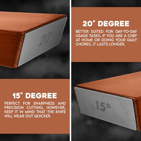 Black  Rolling Knife Sharpener Set with Diamond Discs and Magnetic Base 15 and 20 Degree Angles for Precision Kitchen Knife Maintenance in Australian Homes