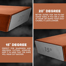 Brown Rolling Knife Sharpener Set with Diamond Discs and Magnetic Base 15 and 20 Degree Angles for Precision Kitchen Knife Maintenance in Australian Homes