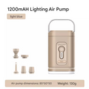Mini 3-in-1 Portable Camping Air Pump and Lantern 1200mAh Rechargeable Electric Pump with 5 Nozzles for Australian Outdoor Camping and Hiking