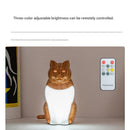 Silver Lucky Cat Rechargeable Desk Lamp with Sound and Aromatherapy Function Remote Control Eye Care Night Light for Local Home Bedroom and Modern Living Areas