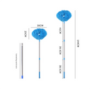 Royal blue Long Handle Ceiling Fan Duster with Hollow Microfiber Head and Extendable Stainless Steel Pole for High Reach Home Cleaning Efficiency