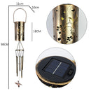 Dragonfly Solar Wind Chime Lantern with Iron Art Projection Waterproof Decorative Light for Garden and Local Home Landscapes Elegant Outdoor Illumination Solution