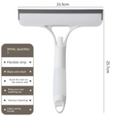 2-PCS White 3-in-1 Window Squeegee with Built-in Spray Bottle and TPR Scraper for Glass and Car Windshields Professional Multi-Purpose Local Cleaning Solution