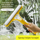 2-PCS White 3-in-1 Window Squeegee with Built-in Spray Bottle and TPR Scraper for Glass and Car Windshields Professional Multi-Purpose Local Cleaning Solution