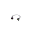 2-PCS Colour G23 Titanium Horseshoe Ring with 5A Zircon Internal Thread for Nose Ear Lip Septum Piercing Hypoallergenic Jewelry for Local Trendsetters