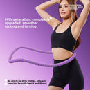 Purple Weighted Soft Spring Hula Hoop with Silent Alloy Interior and Polyester Wrap for Home Gym Full Body Fitness and Abdominal Training Solution