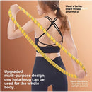 Pink Weighted Soft Spring Hula Hoop with Silent Alloy Interior and Polyester Wrap for Home Gym Full Body Fitness and Abdominal Training Solution