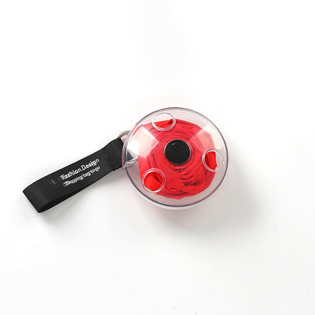 2-PCS Red Compact Retractable Shopping Bag with Durable Nylon and ABS Plastic Disc Design for Everyday Use Local Standard Fit