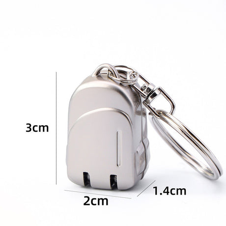 Small Backpack Style Champagne Gold Compact Folding Nail Clippers with Stainless Steel Blade and Keychain Design for Daily Use Local Standard Fit