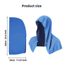 Grey football Instant Cooling Hooded Towel U-Shaped Sun Protection Quick Dry Scarf with Carabiner Pouch for Local Outdoor Sports and Gym Workouts