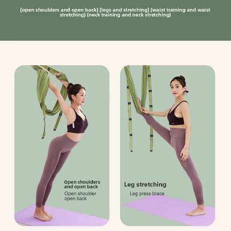 Green Aerial Yoga Door Hanging Strap for Home Workouts Adjustable Stretch Band for Backbend Inversion and Flexibility Premium Standard Fit for Local Enthusiasts