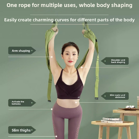 Green Aerial Yoga Door Hanging Strap for Home Workouts Adjustable Stretch Band for Backbend Inversion and Flexibility Premium Standard Fit for Local Enthusiasts