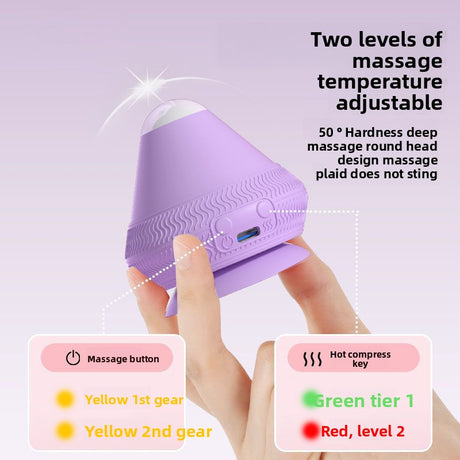 Blue Electric Suction Fascia Massage Ball with Heated Vibration Type-C Rechargeable Deep Muscle Relaxation Tool for Local Professionals and Modern Lifestyles