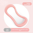 2-PCS Pink Multifunctional Yoga Ring Pilates Circle with Soft TPE Double Arc Design for Calf Relaxation and Posture Correction Ideal for Local Home Gym Fitness