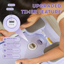 Grey Multi-functional Core Training Board with Digital Timer and Resistance Bands Foldable Fitness Panel for Home Abdominal and Pilates Workouts Solution