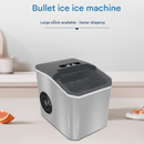 Black Portable Countertop Ice Maker with 12kg Daily Capacity Rapid Bullet Ice Production for Home Kitchen and Local Office Refreshment Needs