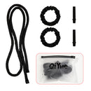 2-PCS Black Heatless Hair Curler Set Extra Long Overnight Soft Ribbon for Natural Big Waves Damage-Free Professional Home Styling Solution for Local Women