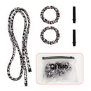 2-PCS White leopard print Heatless Hair Curler Set Extra Long Overnight Soft Ribbon for Natural Big Waves Damage-Free Professional Home Styling Solution for Local Women