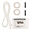 2-PCS White Heatless Hair Curler Set Extra Long Overnight Soft Ribbon for Natural Big Waves Damage-Free Professional Home Styling Solution for Local Women