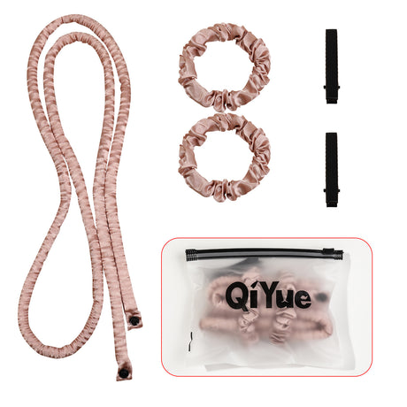 2-PCS Puff pastry Heatless Hair Curler Set Extra Long Overnight Soft Ribbon for Natural Big Waves Damage-Free Professional Home Styling Solution for Local Women
