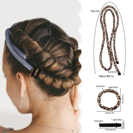 2-PCS Puff pastry Heatless Hair Curler Set Extra Long Overnight Soft Ribbon for Natural Big Waves Damage-Free Professional Home Styling Solution for Local Women