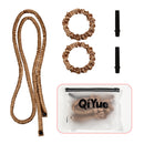 2-PCS Bronze color Heatless Hair Curler Set Extra Long Overnight Soft Ribbon for Natural Big Waves Damage-Free Professional Home Styling Solution for Local Women