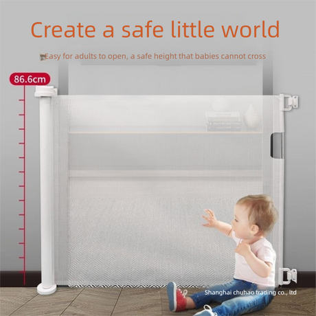 Black Retractable Baby Safety Gate and Pet Barrier Extra Wide 300cm for Stairs and Doorways No Drill Mesh In-Home Protection Solution for Local Families