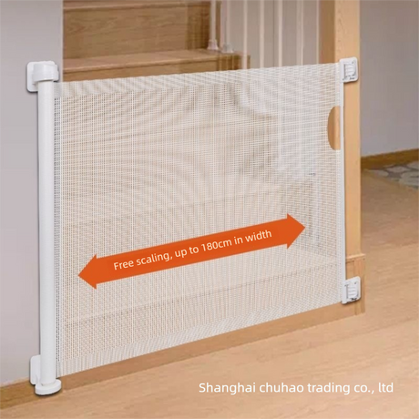 Grey Retractable Baby Safety Gate and Pet Barrier Extra Wide 300cm for Stairs and Doorways No Drill Mesh In-Home Protection Solution for Local Families