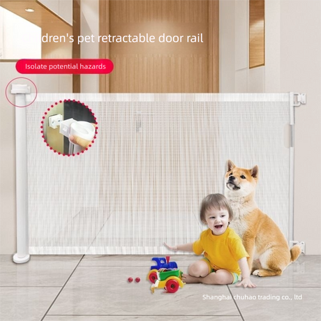 Grey Retractable Baby Safety Gate and Pet Barrier Extra Wide 300cm for Stairs and Doorways No Drill Mesh In-Home Protection Solution for Local Families
