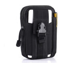 Black Tactical Molle Waist Bag Waterproof Phone Pouch for 6 inch Smartphones Compact Large Capacity Belt Loop Organizer for Local Outdoor Adventurers