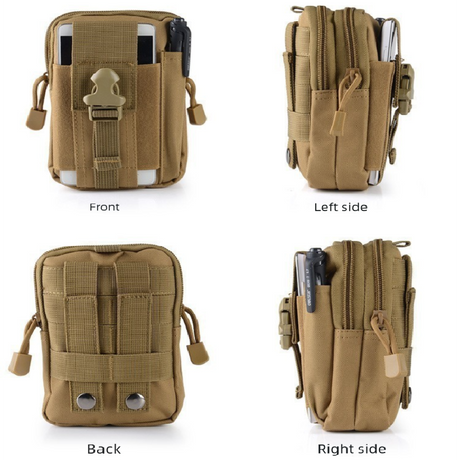Black python pattern Tactical Molle Waist Bag Waterproof Phone Pouch for 6 inch Smartphones Compact Large Capacity Belt Loop Organizer for Local Outdoor Adventurers