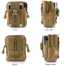 Jungle camouflage Tactical Molle Waist Bag Waterproof Phone Pouch for 6 inch Smartphones Compact Large Capacity Belt Loop Organizer for Local Outdoor Adventurers
